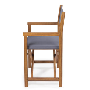 Cukor Classic Vintage Outdoor Acacia Wood Folding Director Chair with Canvas Seat - JONATHAN Y